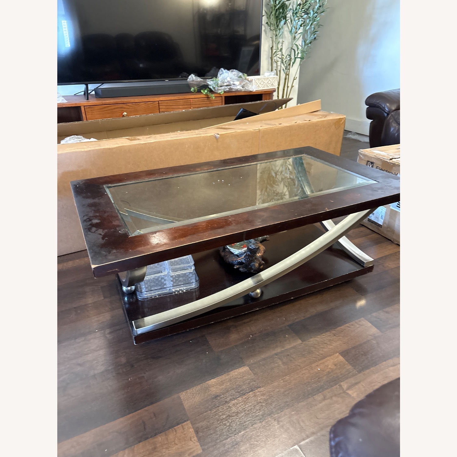 Vintage/Antique Finds Dark Brown Coffee Table - image-2