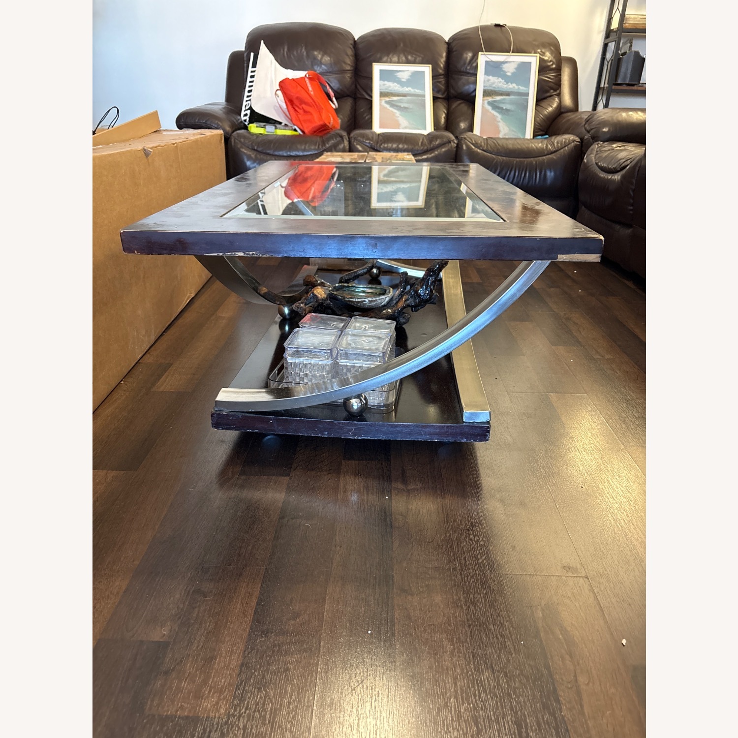 Vintage/Antique Finds Dark Brown Coffee Table - image-3