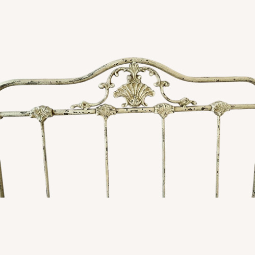 Used Weathered White King Bed for sale on AptDeco