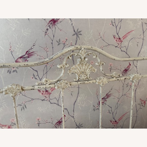 Used Weathered White King Bed for sale on AptDeco