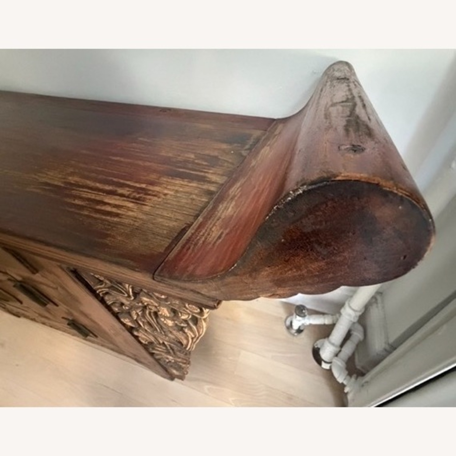 Vintage/Antique Finds Red Wood Side Table - image-8