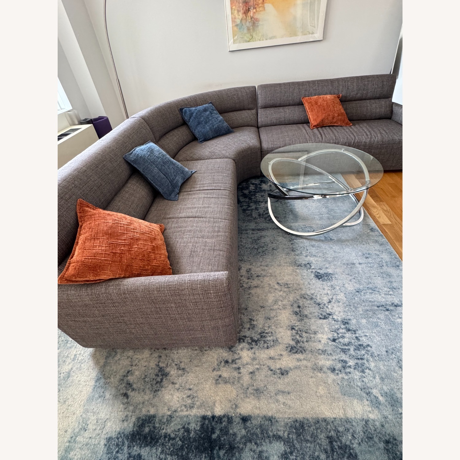 Crate & Barrel Sydney 3-Piece Curved Sectional - image-3