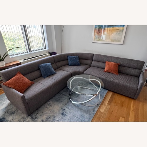 Used Crate & Barrel Sydney 3-Piece Curved Sectional for sale on AptDeco