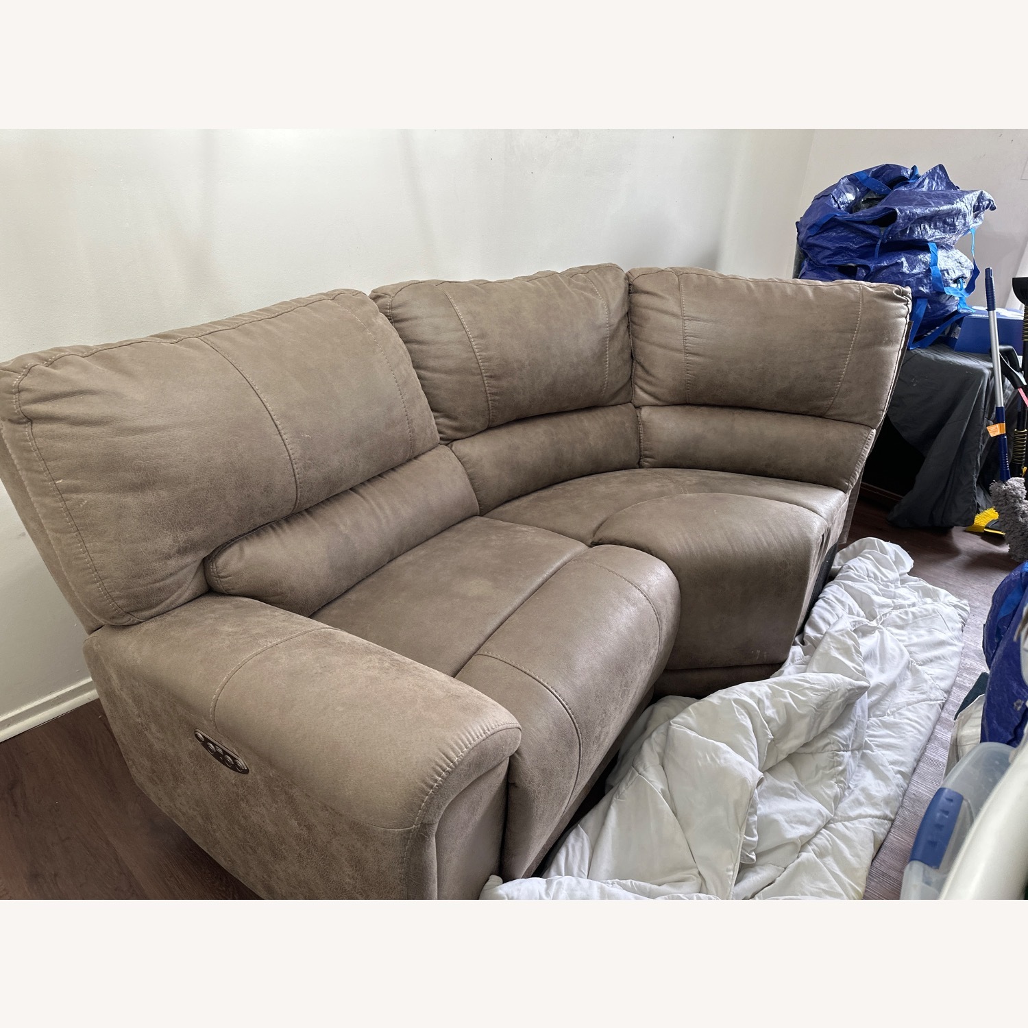 Leather with Charger Sofa - image-2