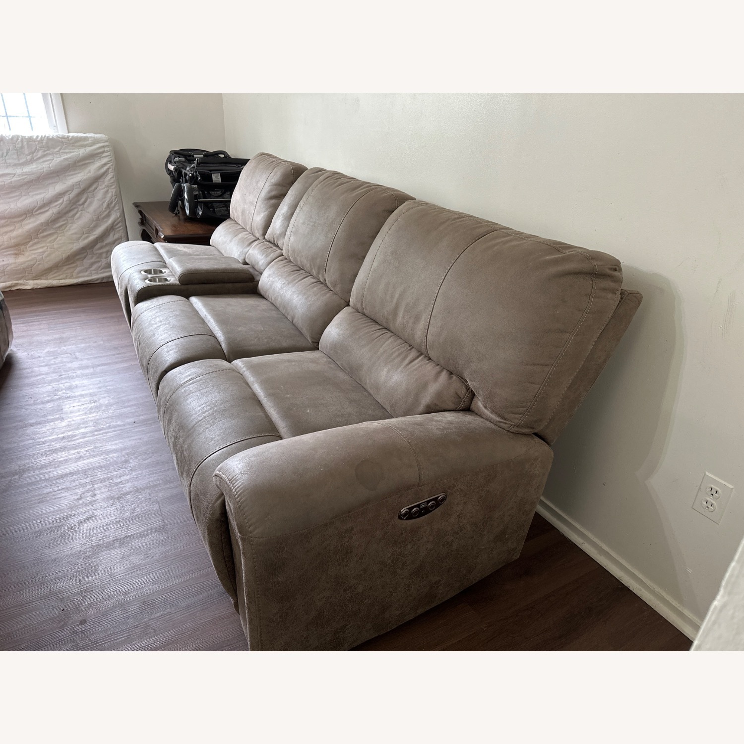 Leather with Charger Sofa - image-3