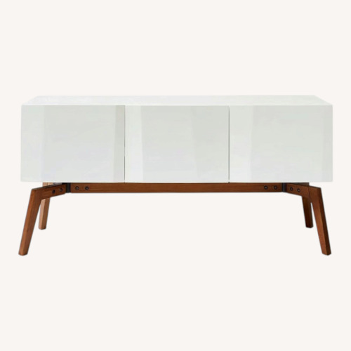Used CB2 Alba Lacquered White Credenza  for sale on AptDeco