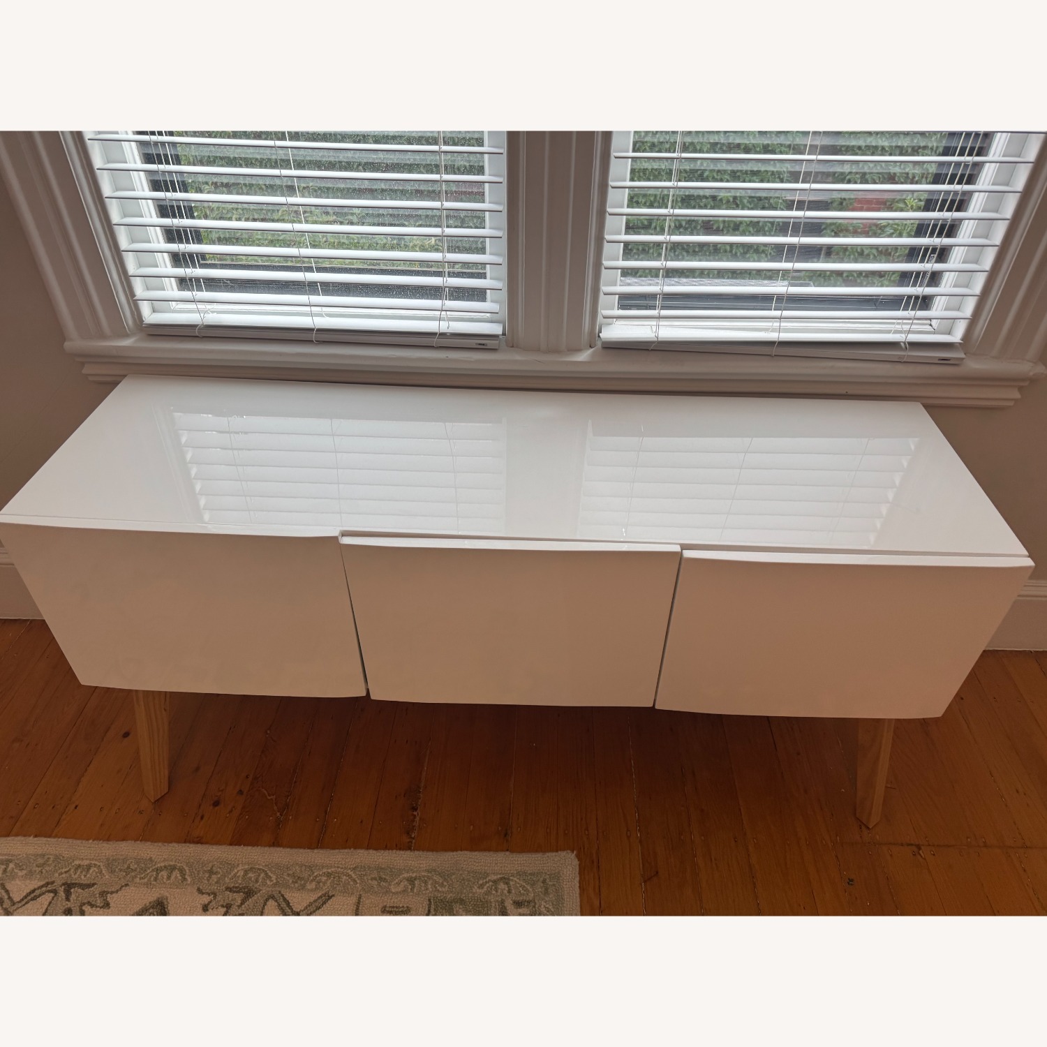 CB2 Alba Lacquered White Credenza  - image-4