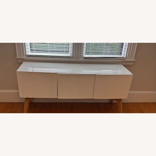 Used CB2 Alba Lacquered White Credenza for sale on AptDeco