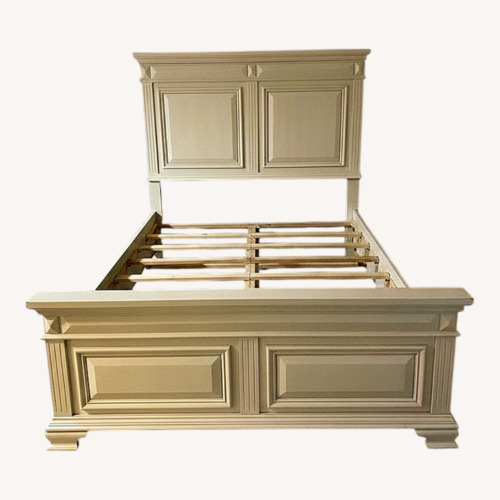 Used White Wood Full Bed for sale on AptDeco
