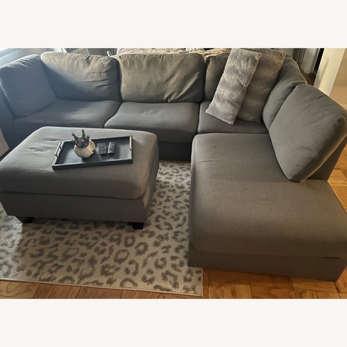 Used Modern 3-PC Sectional Sofa W Ottoman  for sale on AptDeco