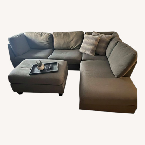 Used Modern 3-PC Sectional Sofa W Ottoman  for sale on AptDeco