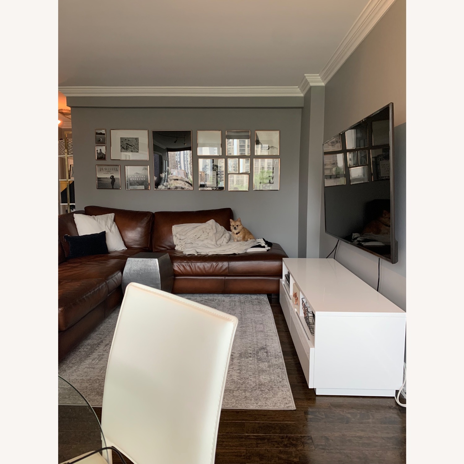 Pottery Barn Turner Leather Sectional - image-3