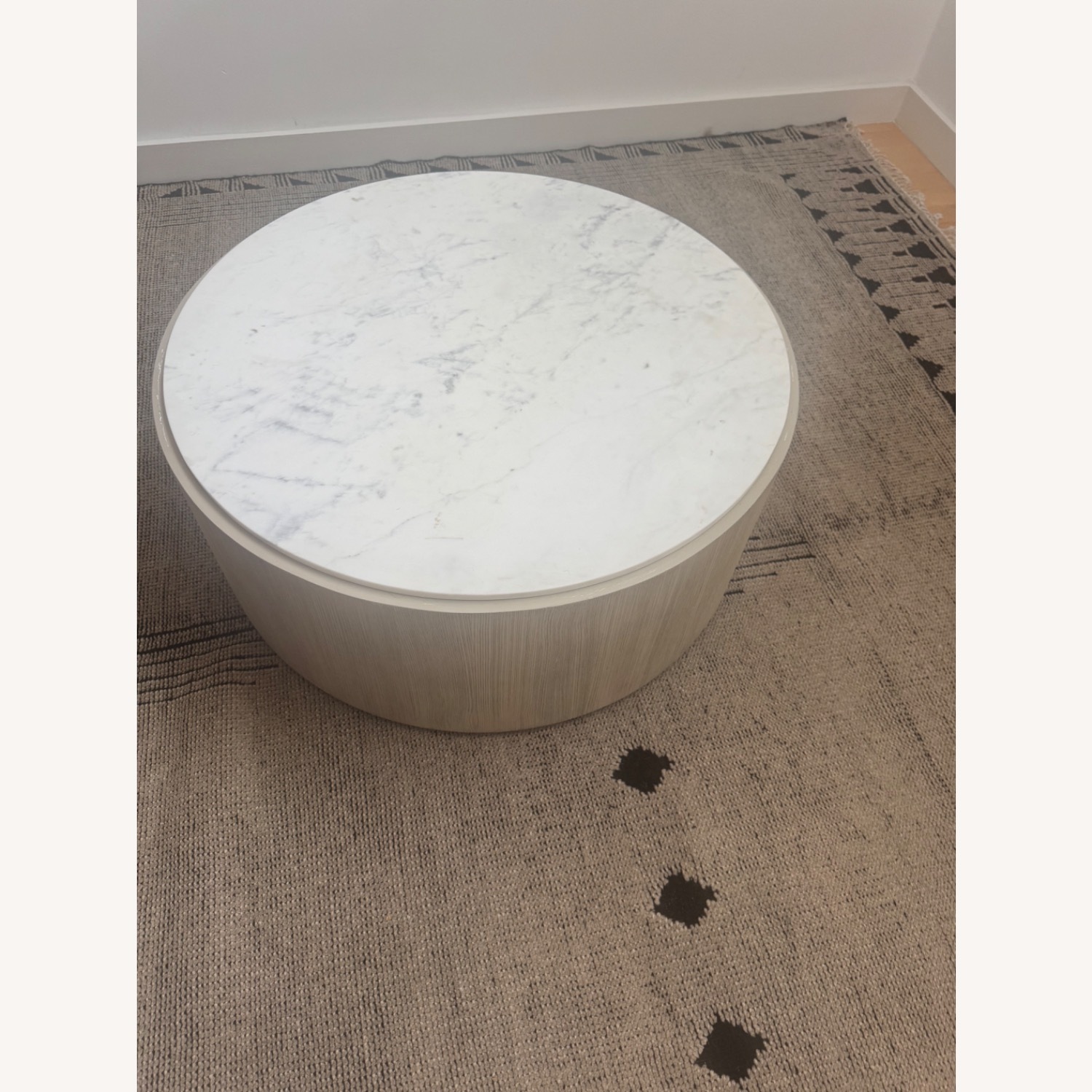 Crate & Barrel Troupe Marble Coffee Table - image-3