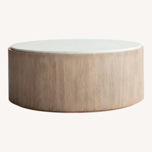 Used  Crate & Barrel Troupe Marble Coffee Table for sale on AptDeco