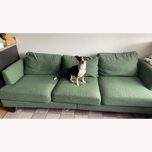 Used Amazon Busaurus Green Fabric 3+ Seater Sofa for sale on AptDeco