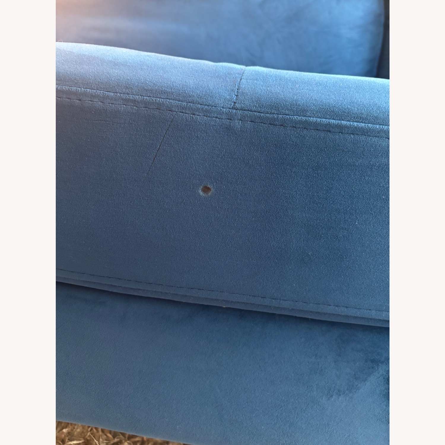 Modani Louis Royal Blue Velvet 3+ Seater Sofa - image-4