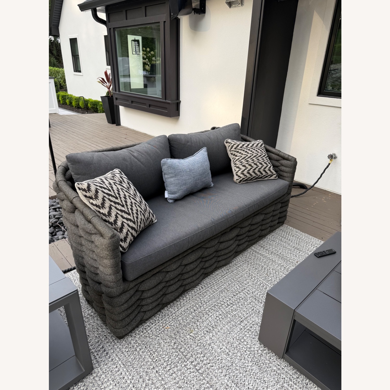 Arhaus Melbourne Dark Gray Fabric 3+ Seater Sofa - image-2