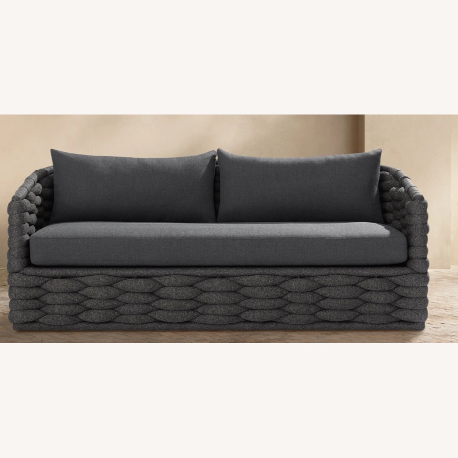 Arhaus Melbourne Dark Gray Fabric 3+ Seater Sofa - image-4