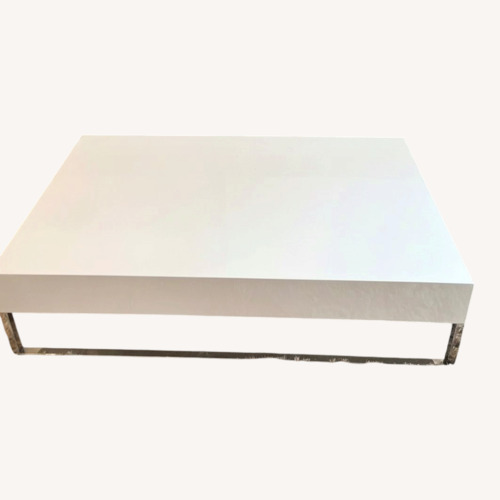 Used Modani White Lacquer Coffee Table for sale on AptDeco
