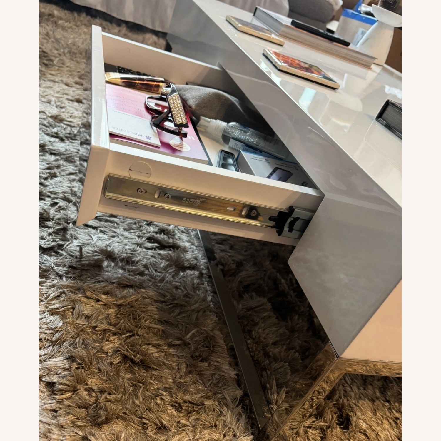 Modani White Lacquer Coffee Table - image-5