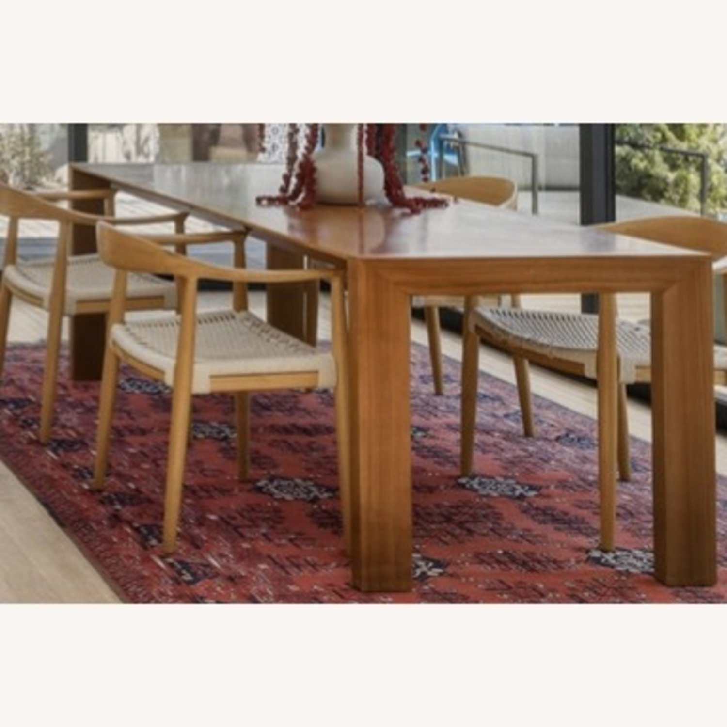 Blu Dot Dining Table + 6 Woven Chairs - image-1
