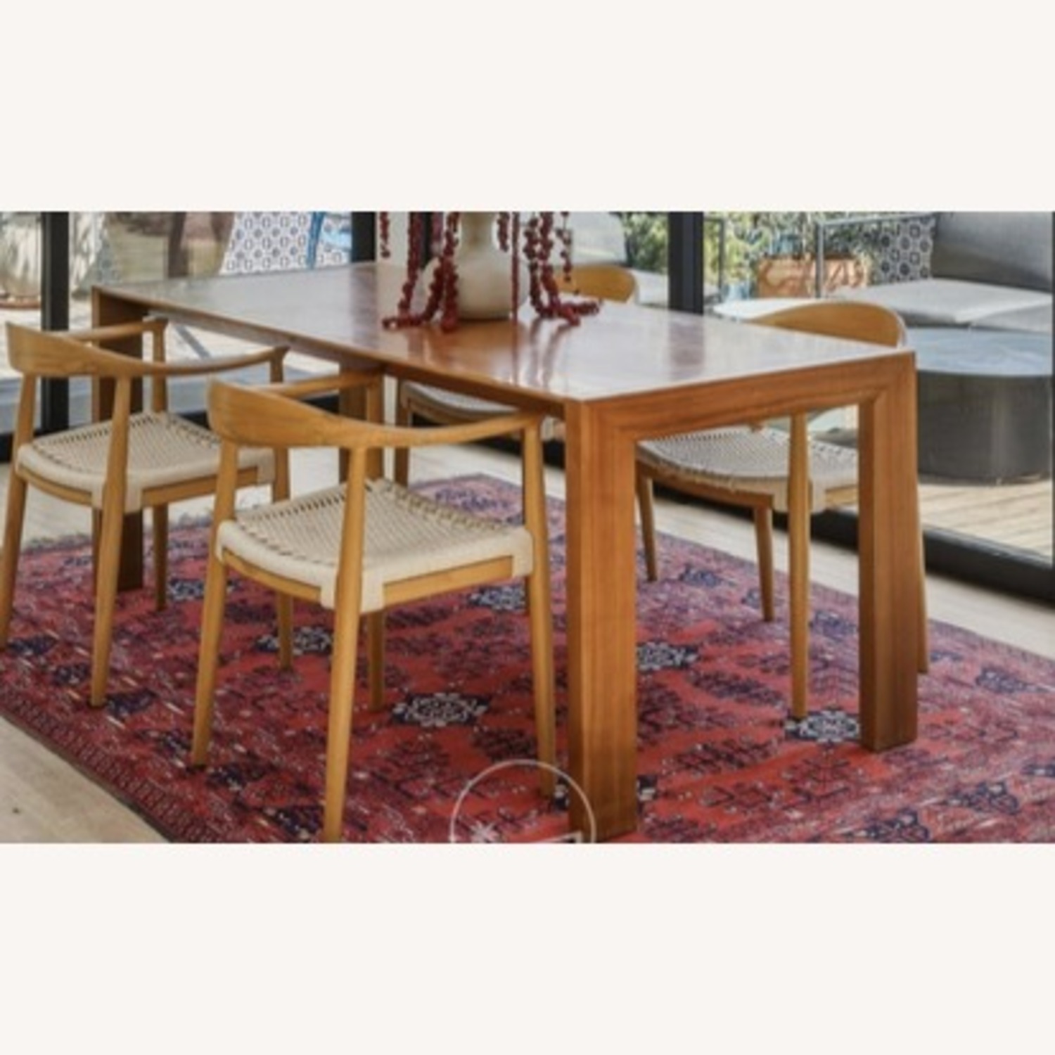 Blu Dot Dining Table + 6 Woven Chairs - image-2
