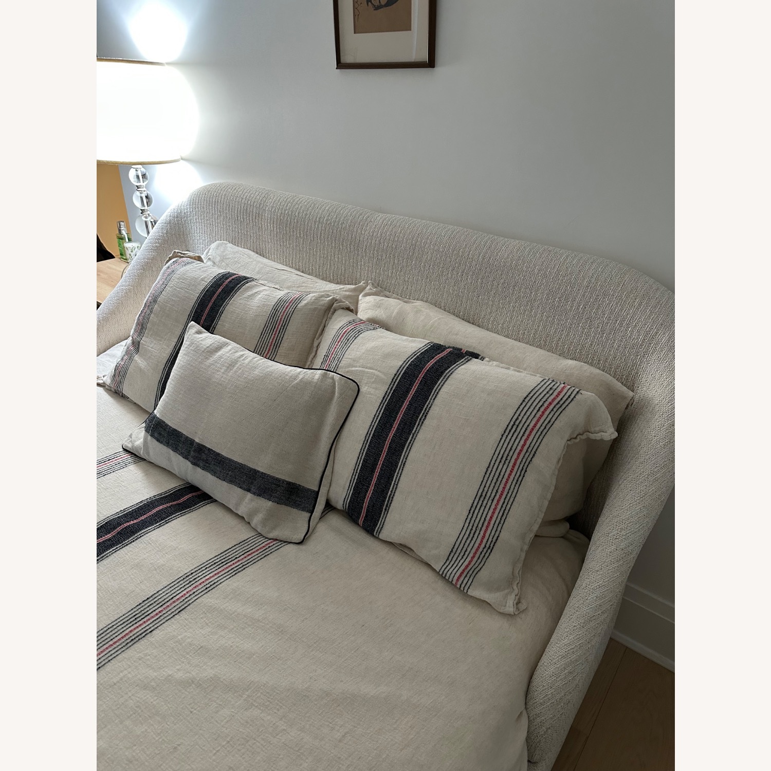 Lazzoni Colo Storage Natural Fabric Queen Bed - image-4