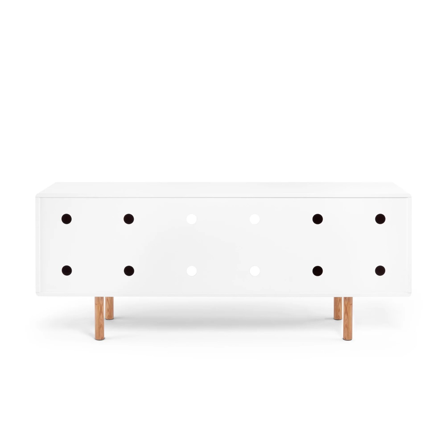 Poppin Cleo Natural Wood Media Storage - image-4
