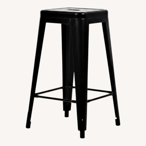 Used Organic Modernism Cafe Black 30" Metal Stools for sale on AptDeco