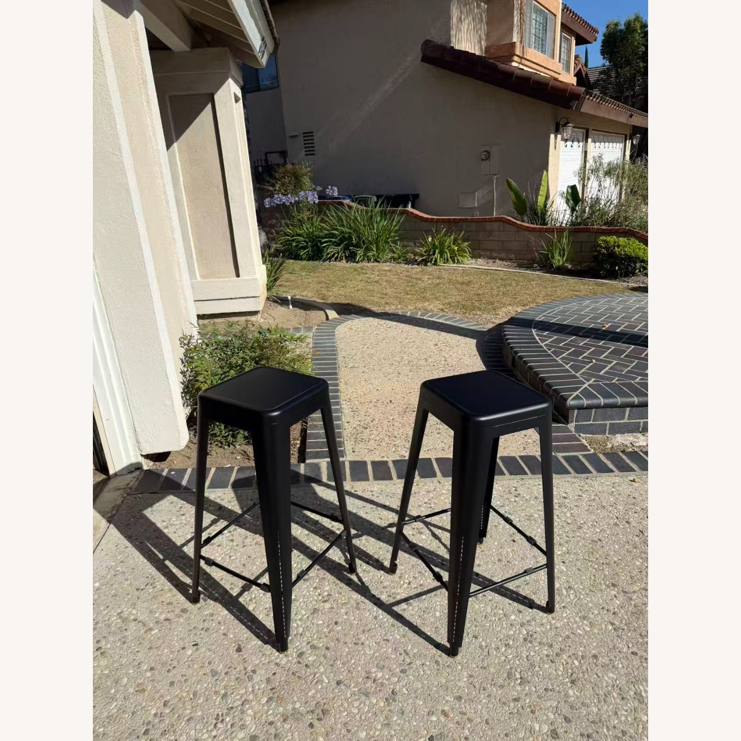 Organic Modernism Cafe Black 30" Metal Stools - image-5