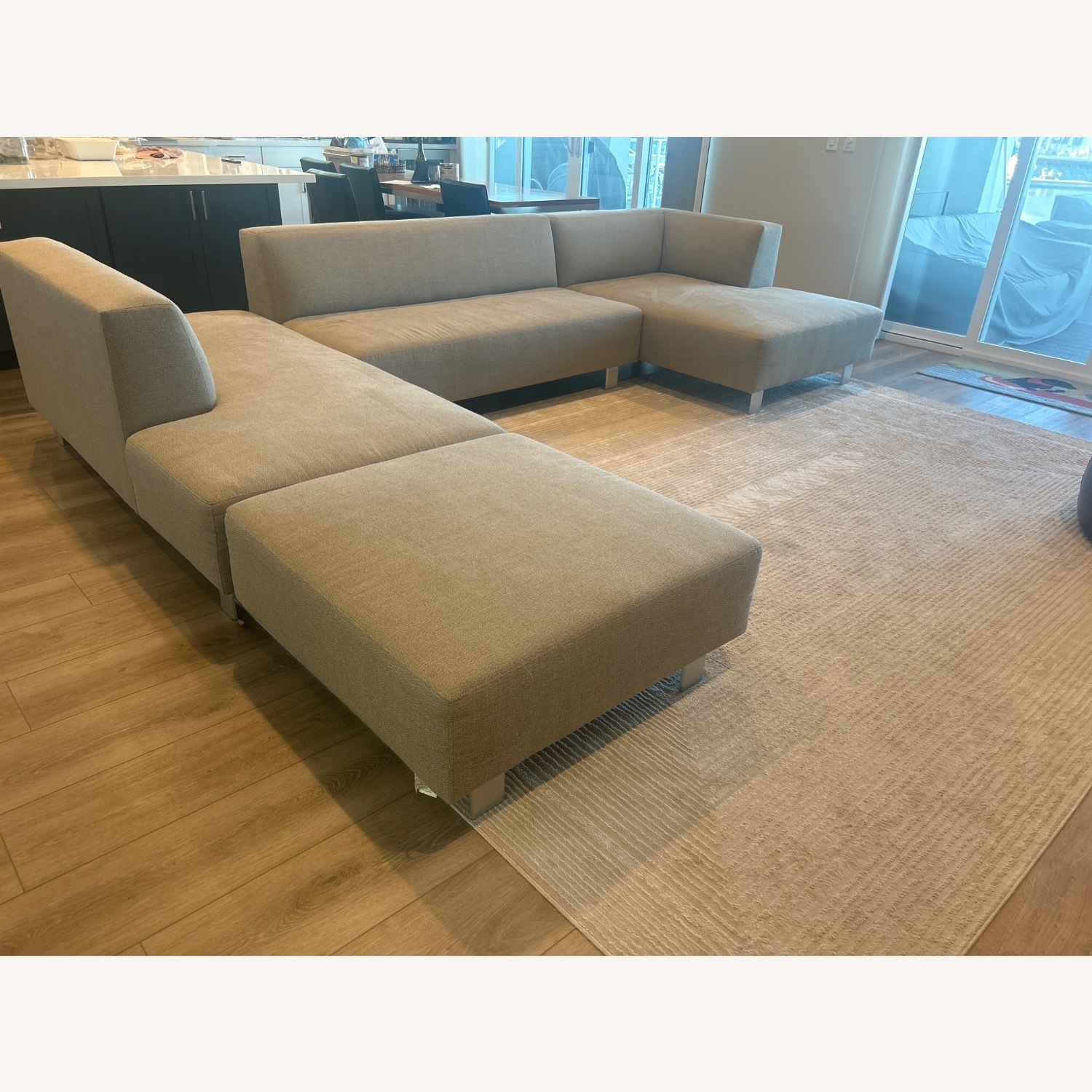 Room & Board Light Gray Fabric 3+ Piece Sectional - image-2