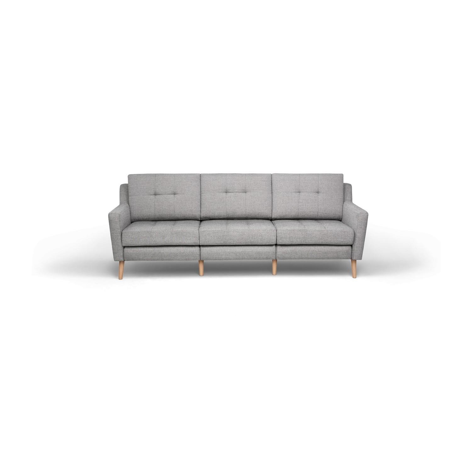 Burrow Nomad Light Gray Fabric 3+ Seater Sofa - image-2