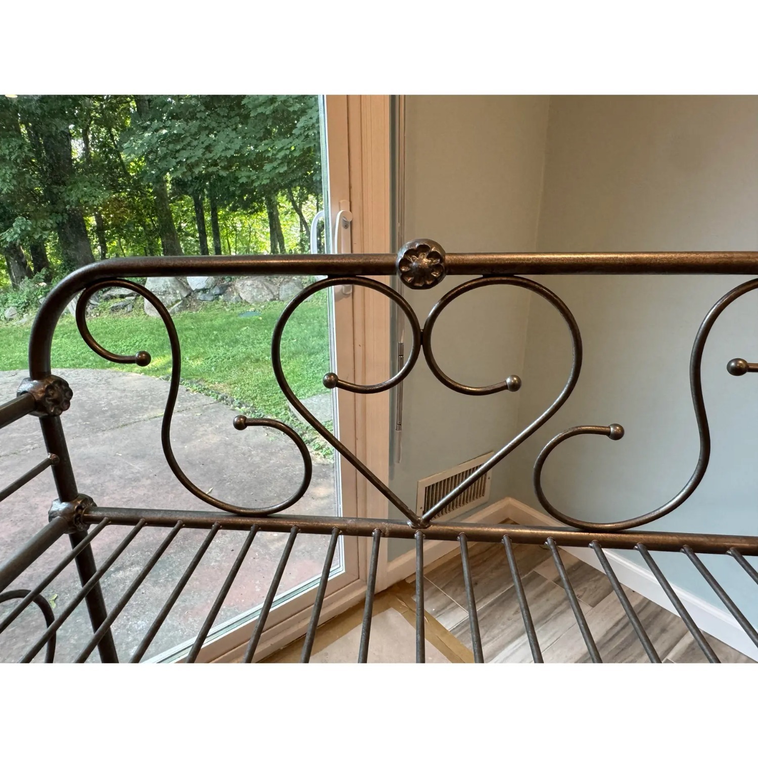 Vintage/Antique Silver Iron Wall Shelf - image-3
