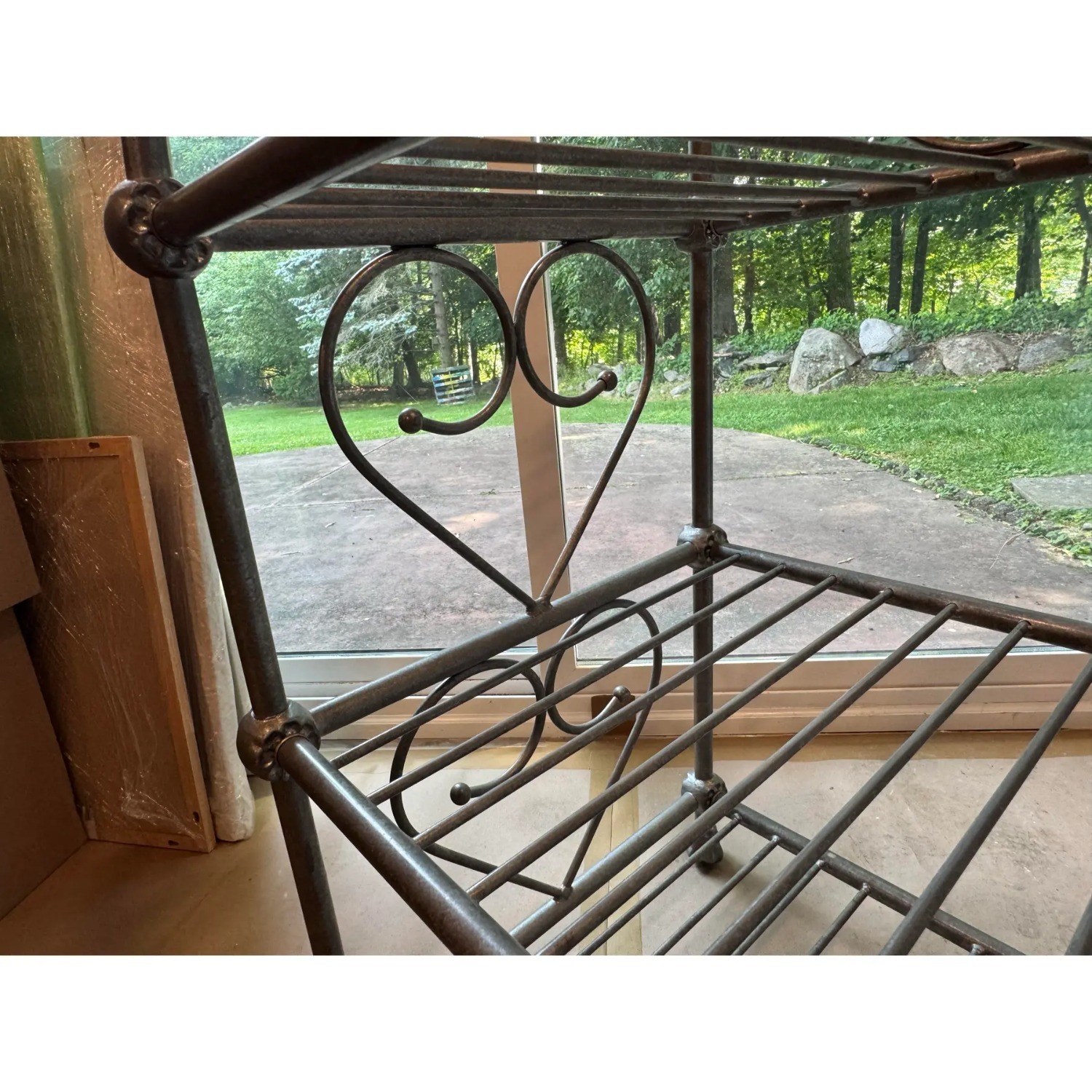 Vintage/Antique Silver Iron Wall Shelf - image-4