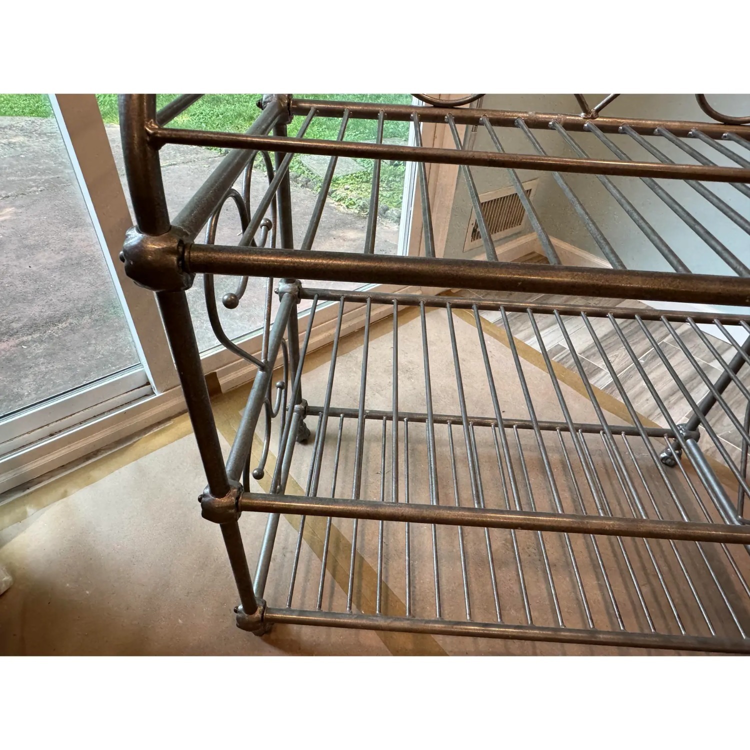 Vintage/Antique Silver Iron Wall Shelf - image-5