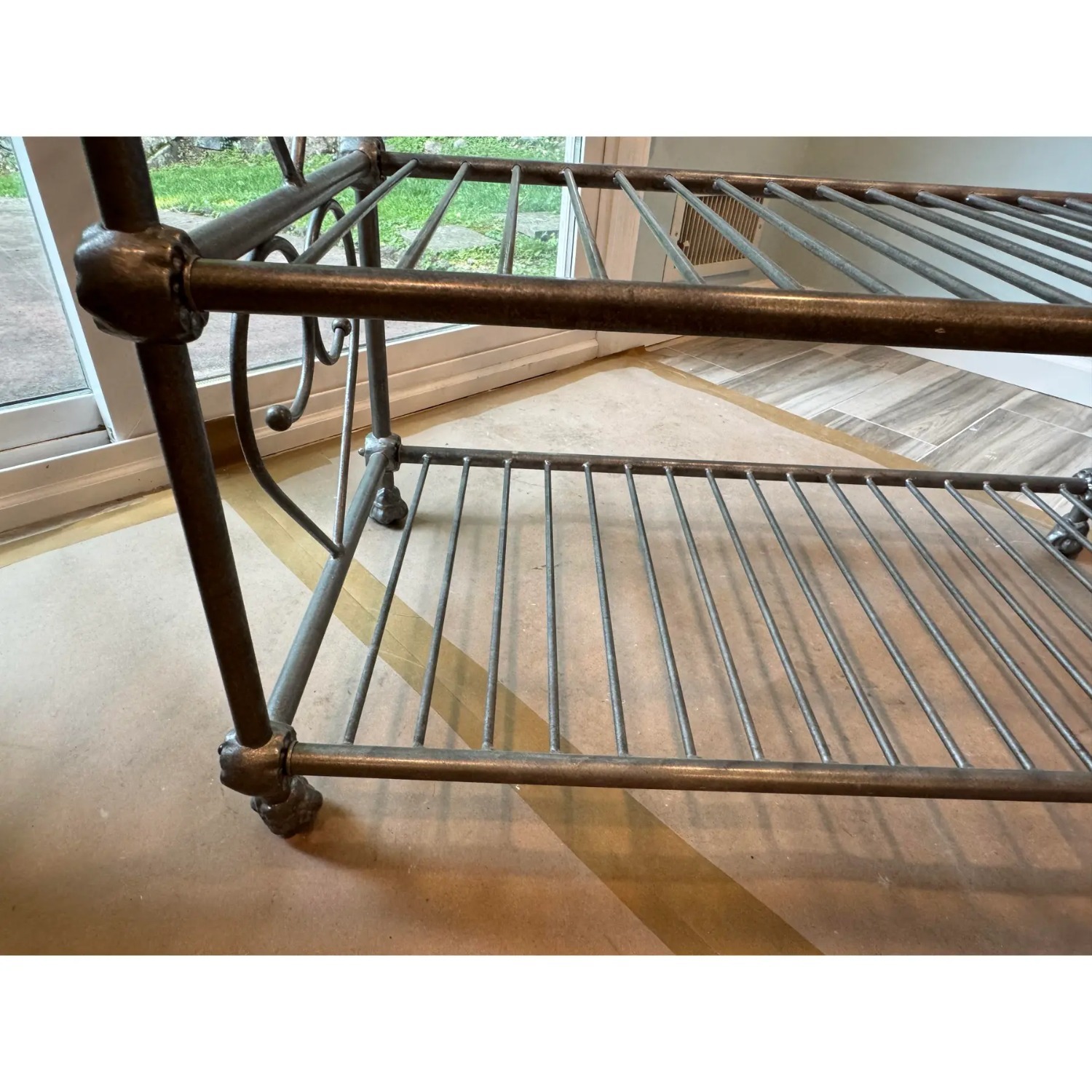 Vintage/Antique Silver Iron Wall Shelf - image-10