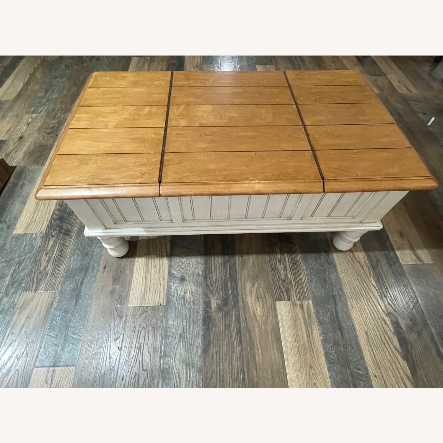 Ashley Furniture White Wood Coffee Table - image-4