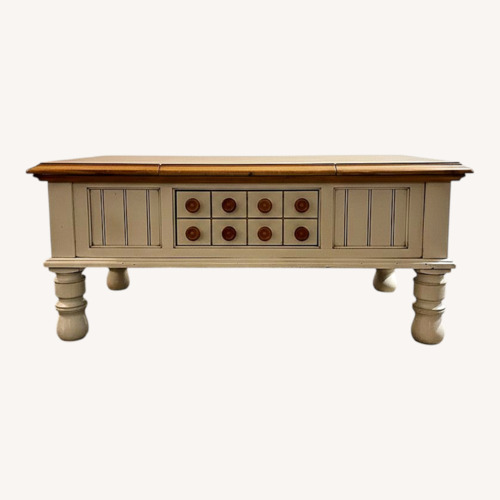 Used Ashley Furniture White Wood Coffee Table for sale on AptDeco