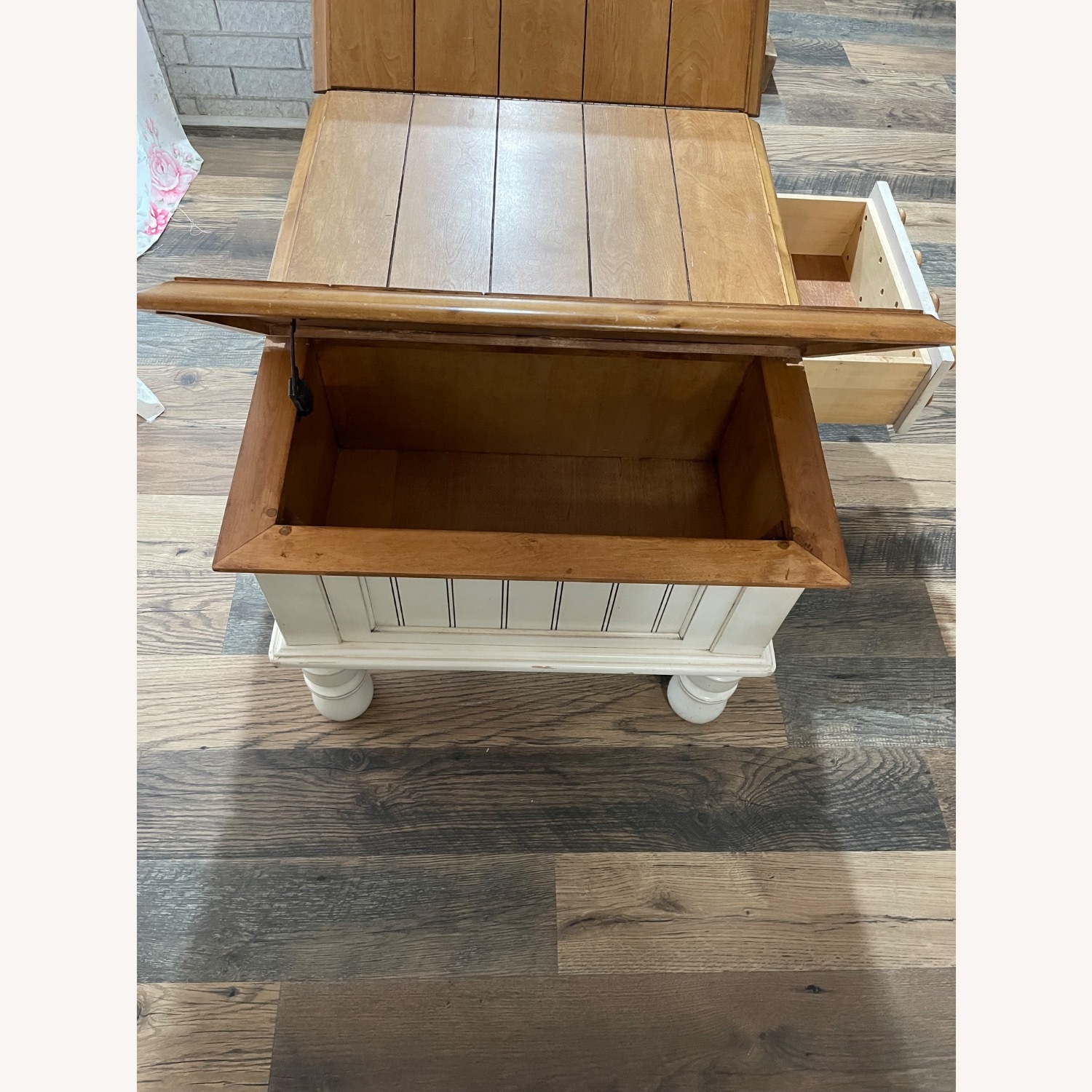 Ashley Furniture White Wood Coffee Table - image-5