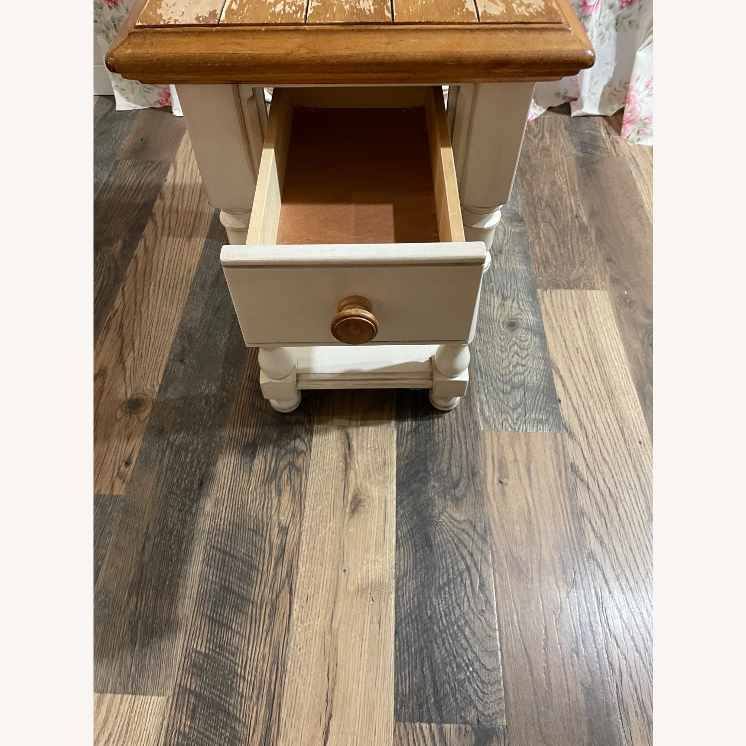 Ashley Furniture White Wood Side Table - image-3