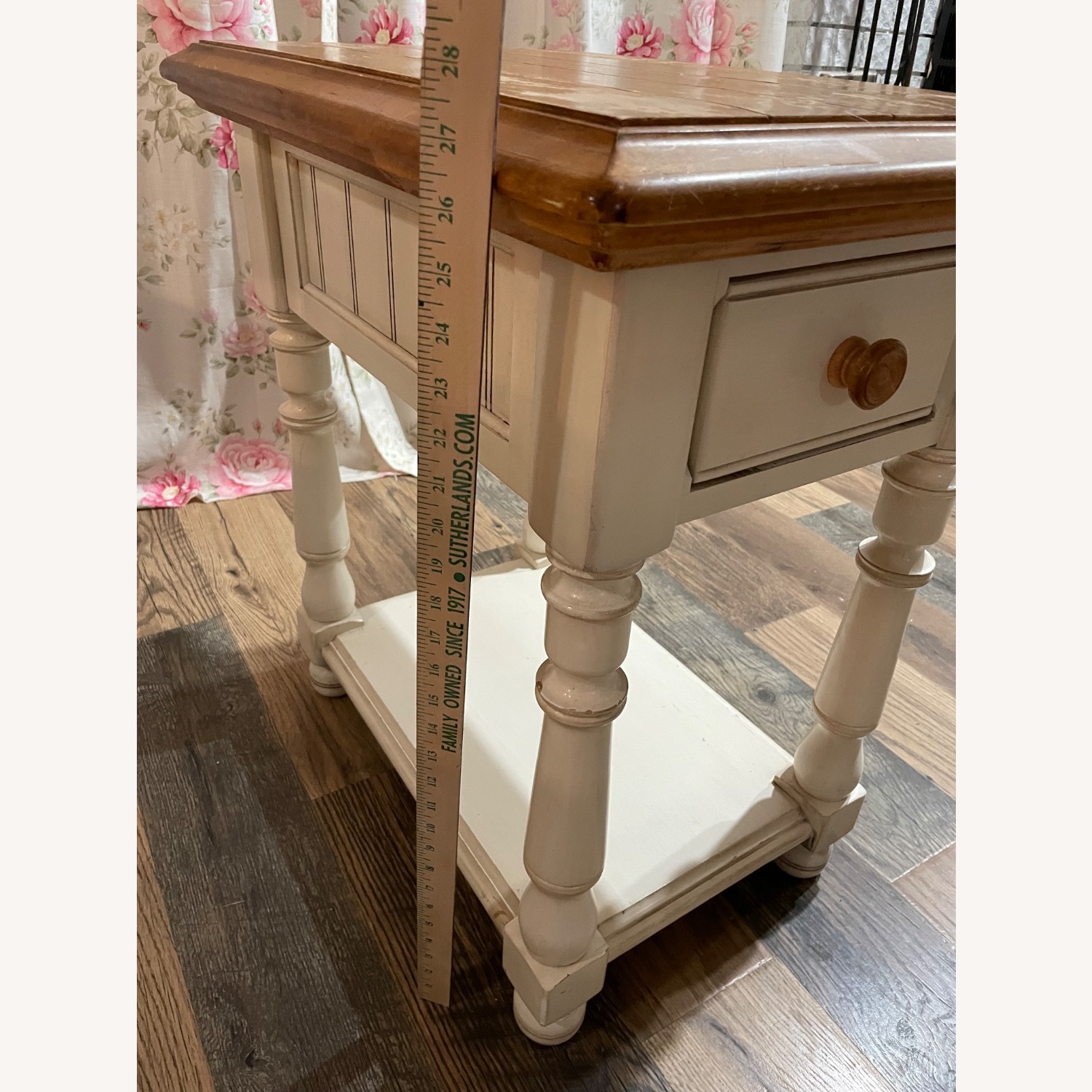 Ashley Furniture White Wood Side Table - image-2