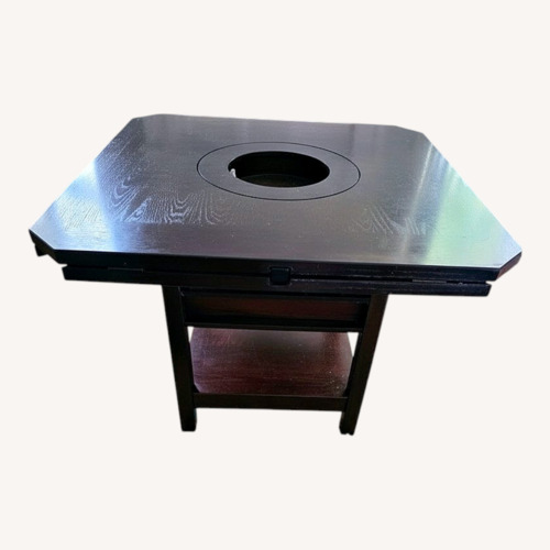 Used Extendable Wooden Dining Table + Storage for sale on AptDeco