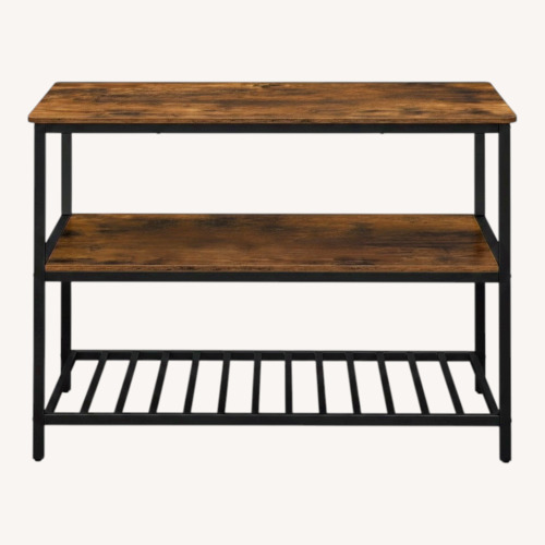 Used VASAGLE Dark Brown Wood Kitchen Island for sale on AptDeco