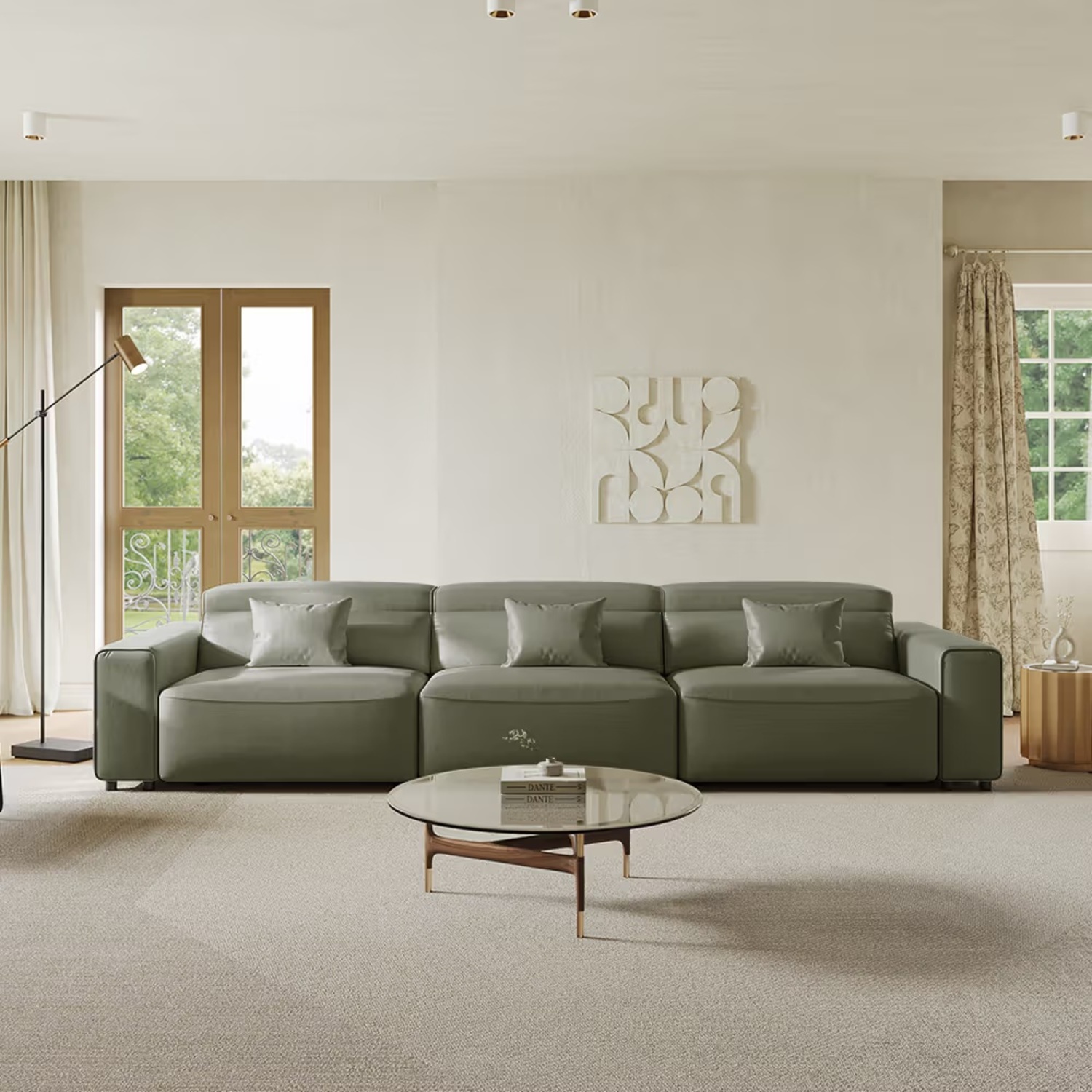 Dovaren-power Sofa Bed Green 3+ Seater Sofa - image-5