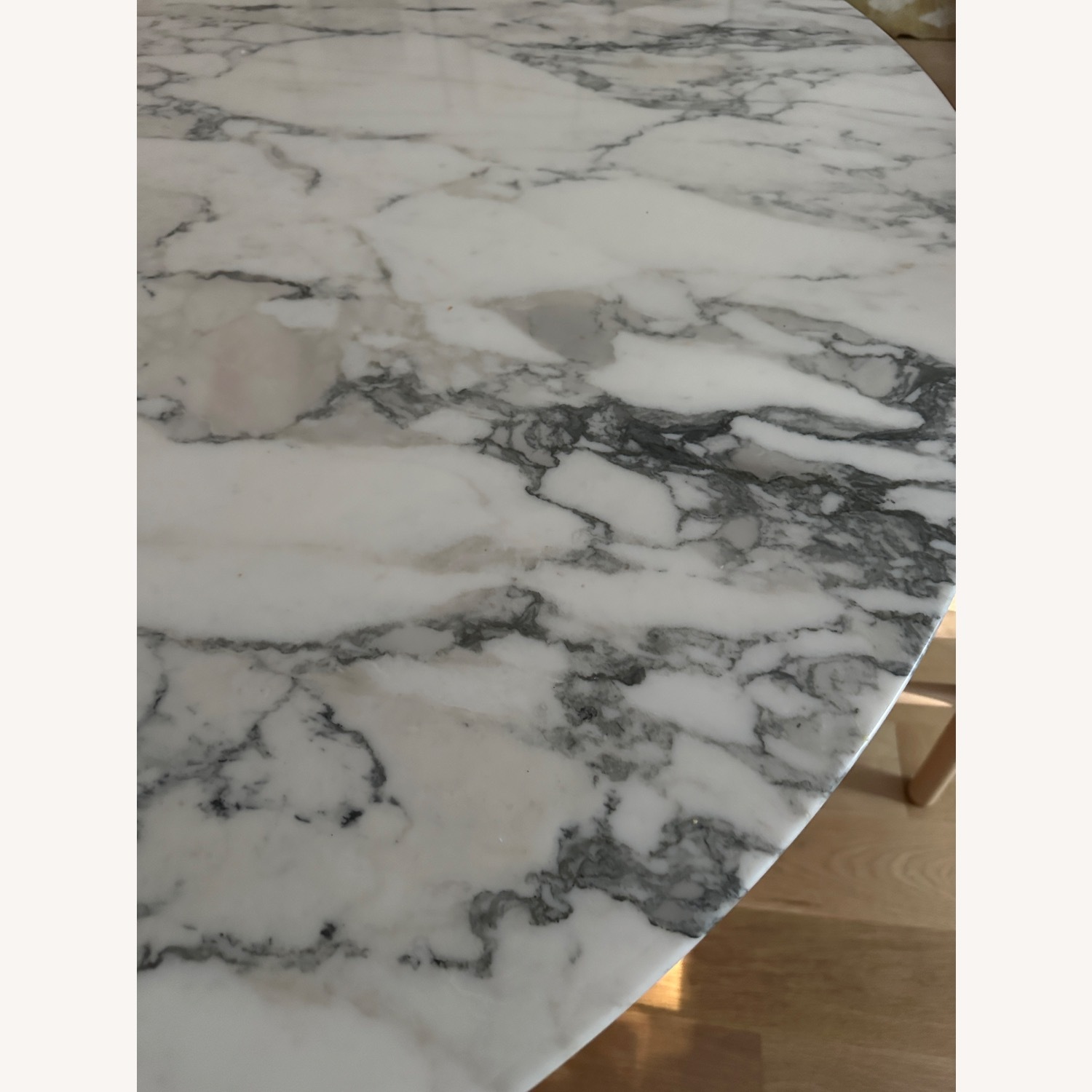 Eero Saarinen Light Gray Marble Dining Table - image-3