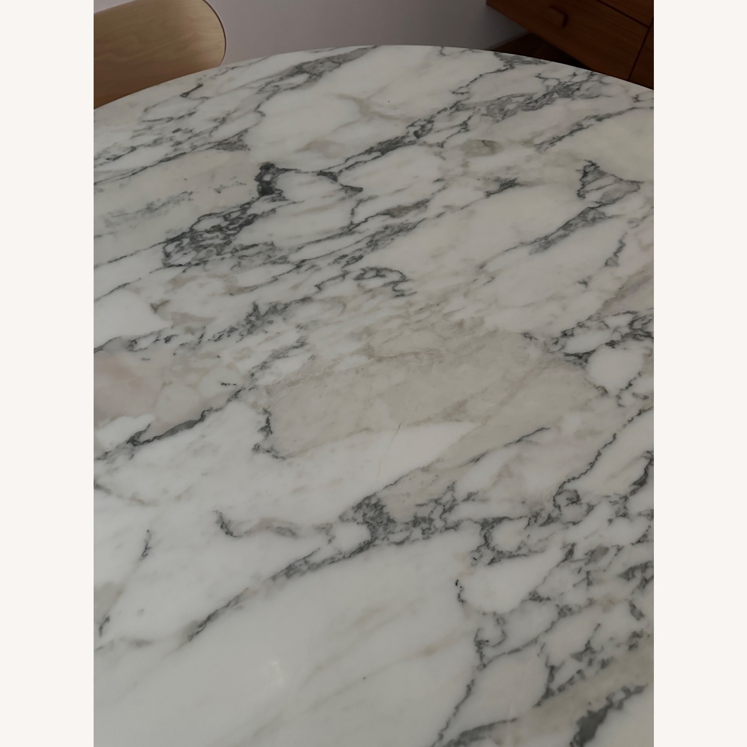Eero Saarinen Light Gray Marble Dining Table - image-4