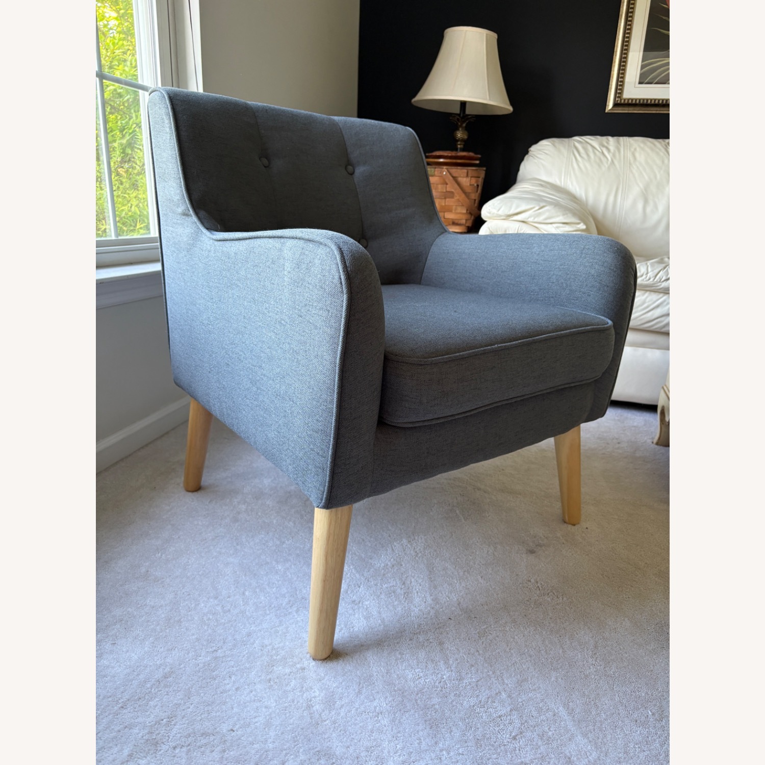 Gray Mid-Century Inspired Accent Chairs - image-2