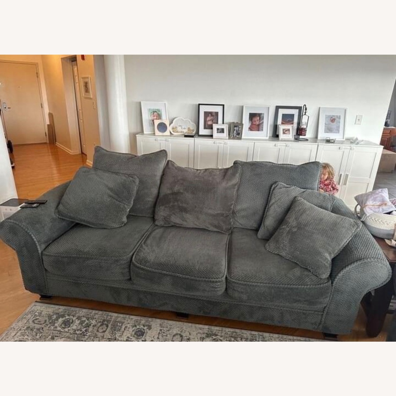 Bob's Discount Furniture Dark Gray 3+ Seater Sofa - image-1