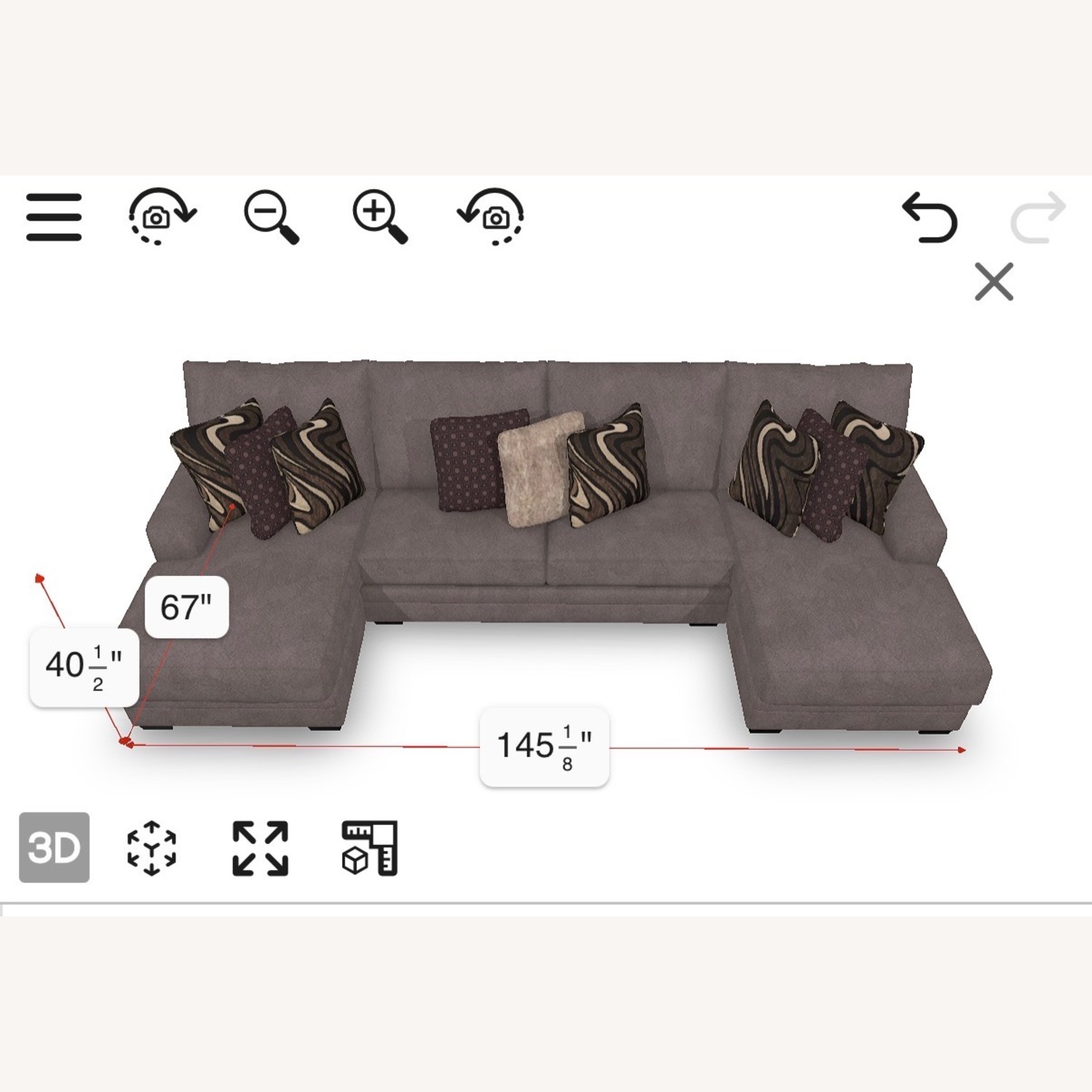 Bob's Discount Furniture Double Chaise Sectional - image-3