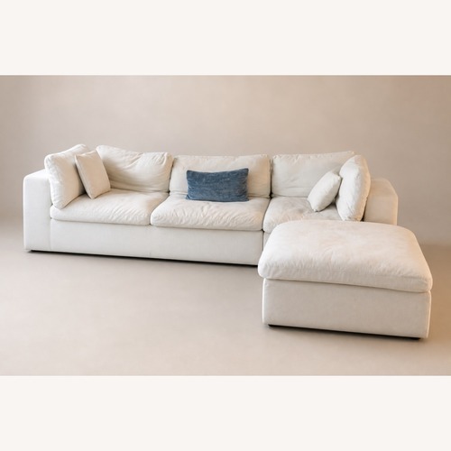 Used Restoration Hardware Cloud 3-Piece Sofa + Ottoman for sale on AptDeco